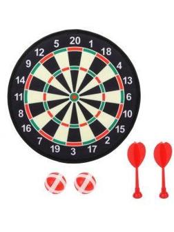 Дартс детский 36 см, дротики на липучке 2шт., шарики 2шт., пакет