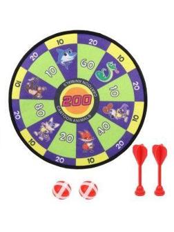 Дартс детский Мульт. Звери; дротики на липучке 2 шт., шарики 2 шт., пакет