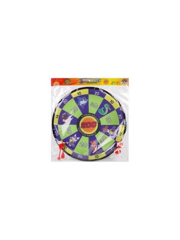 Дартс детский Мульт. Звери; дротики на липучке 2 шт., шарики 2 шт., пакет