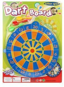 Дартс магнитный, двухстороний 25 см, дротики 3 шт., блистер, в ассорт.