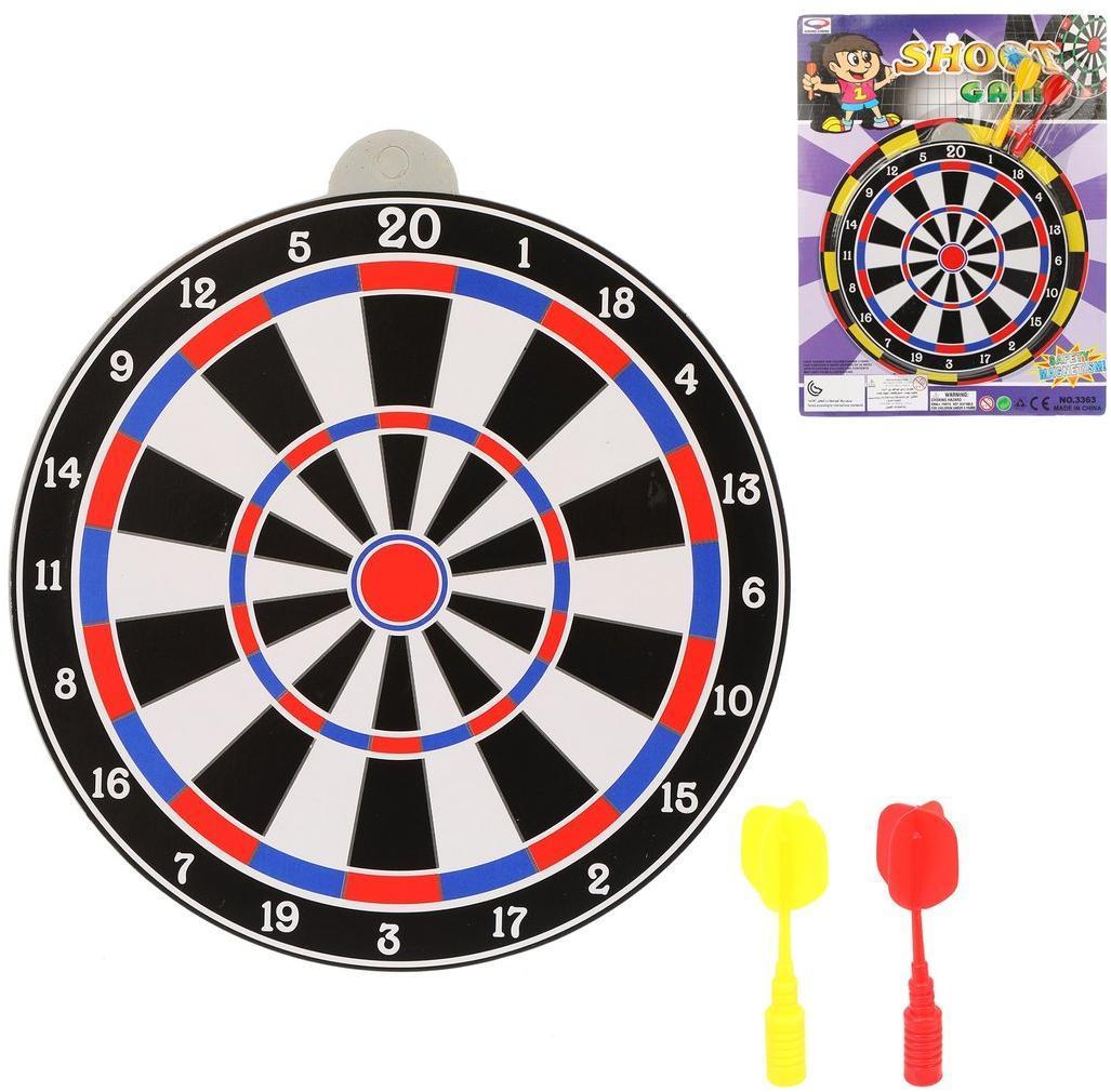 Дартс магнитн. 19 см, 2 дротика, блистер