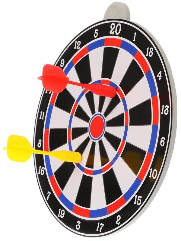 Дартс магнитн. 19 см, 2 дротика, блистер