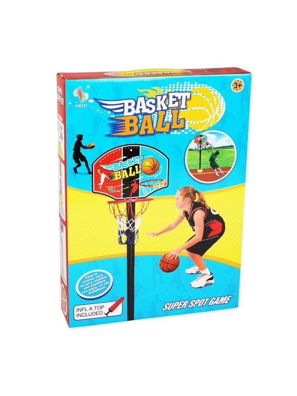 Набор напольный баскетбол, стойка высота 115 см, щит, мяч, насос, коробка