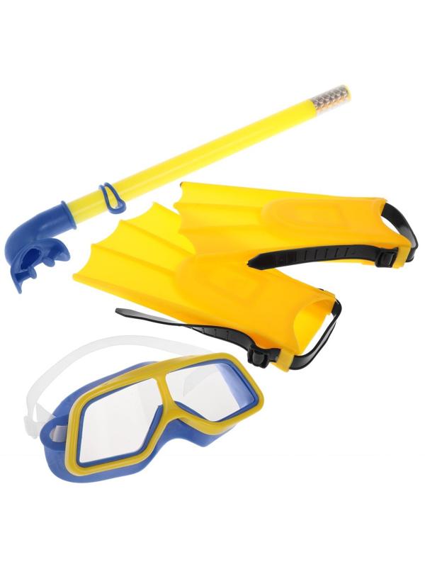 Набор для ныряния: маска, трубка 37 см., ласты 18х12 см., цвета в ассорт.,
пакет с хедером