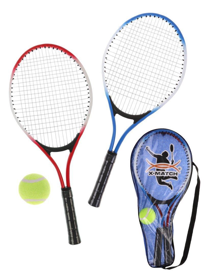 Ракетки для бол. тенниса Х-Math, ракетки 2 шт. (красная+ синяя), мяч 1 шт.,
чехол