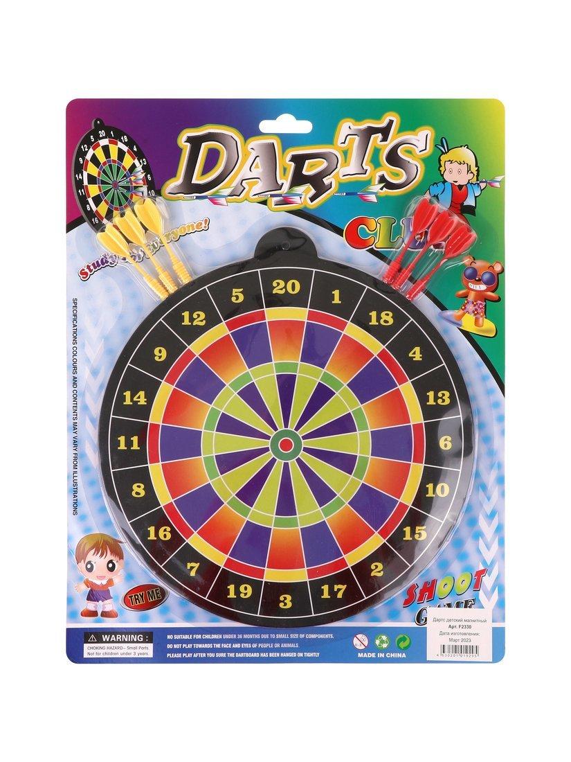 Игра комнатная: Дартс детский магнитный 29 см., дротики 6 шт., блистер