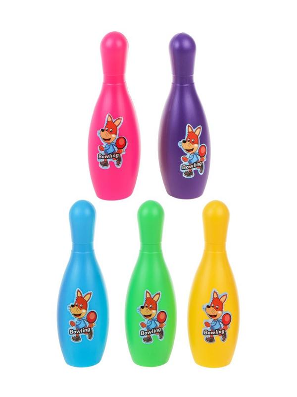 Игра напольная: Набор для боулинга Лисёнок; кегли 10 шт., мячи 2 шт., пакет