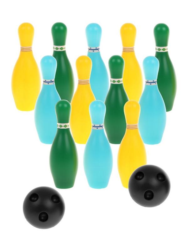 Игра напольная: набор кольцеброс и кегли; кегли 12 шт., шары 2 шт., кольца 2
шт., пакет