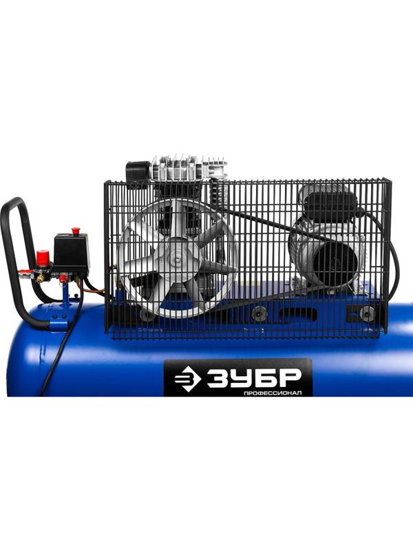 Компрессор поршневой ременной ЗУБР 440л/мин, 100л (ЗКПМ-440-100-Р-2.2)