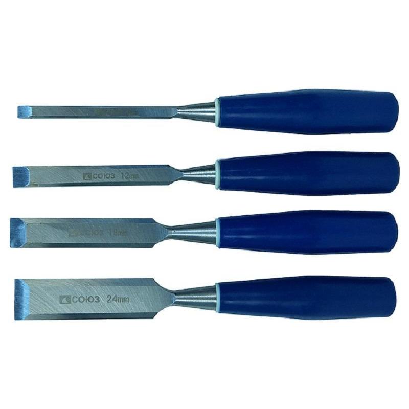 Набор стамесок  6, 12, 18, 24 мм  УГЛЕРОД СТАЛЬ 50 HRC  СОЮЗ 1063-02-H4C