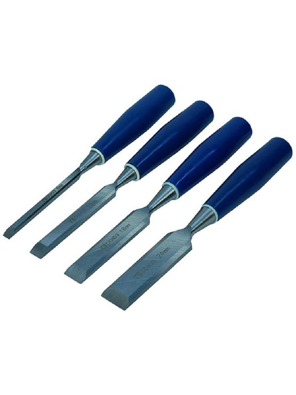 Набор стамесок  6, 12, 18, 24 мм  УГЛЕРОД СТАЛЬ 50 HRC  СОЮЗ 1063-02-H4C