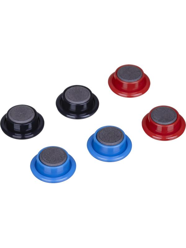 Магнитный держатель для досок Комус 20 мм, 6шт/уп.Син,красн,черн