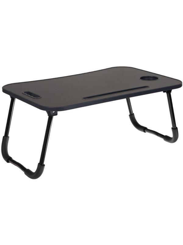 Стол для ноутбука Т3_ЛАЙТ скл-й с подстак 59,5x39,5x26,4 МДФ/мет т.дер/черн
