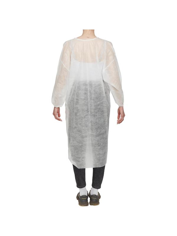 Халат н/с процед, рук.рез, на кнопк с усил.гол.пл.48-50 белый  пл 20 5шт/уп