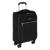Чемодан Р2007 (3-ой) Black черный (19) тканевый облегченный  малый