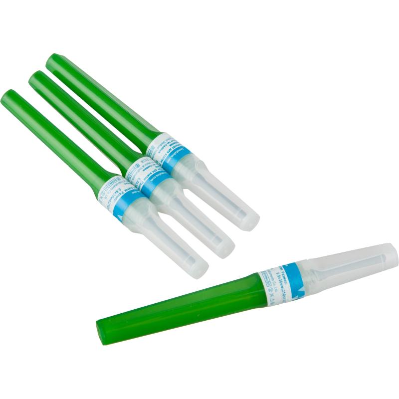 Игла двусторонняя с визуал. камерой FB 21G 0.8х38 зеленая 100 шт/уп