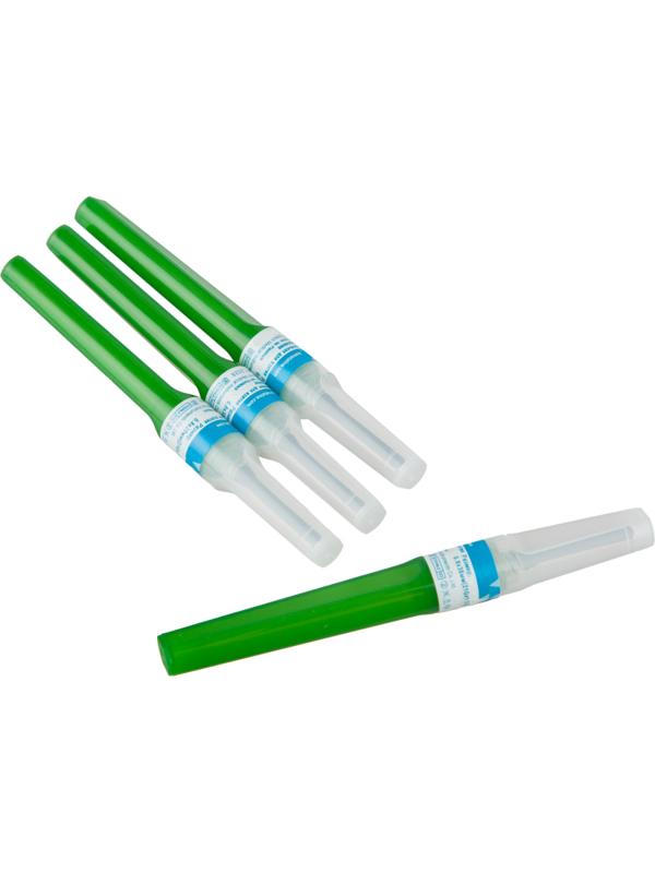 Игла двусторонняя с визуал. камерой FB 21G 0.8х38 зеленая 100 шт/уп