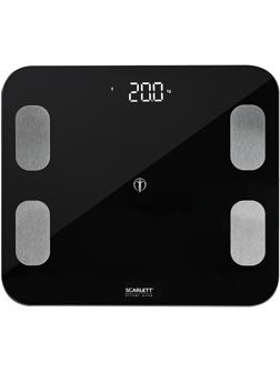 Весы напольные SCARLETT SC-BS33ED101, 180кг, Bluetooth, черный