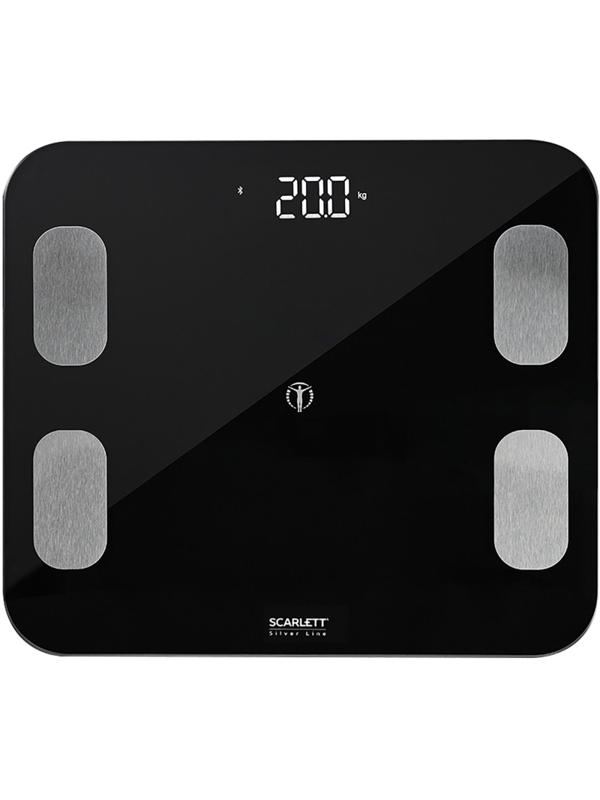 Весы напольные SCARLETT SC-BS33ED101, 180кг, Bluetooth, черный