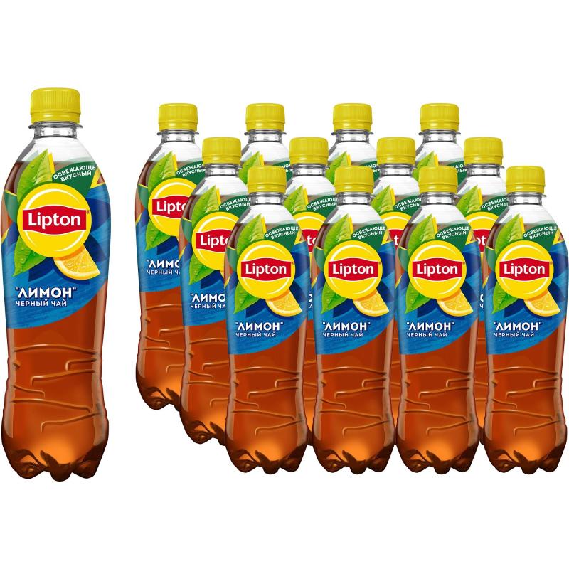Чай холодный Lipton лимон,ПЭТ, 0,5л, 12шт/уп
