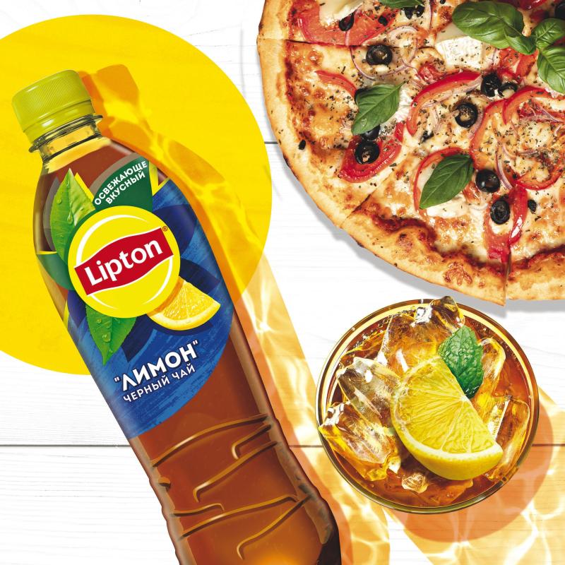 Чай холодный Lipton лимон,ПЭТ, 0,5л, 12шт/уп