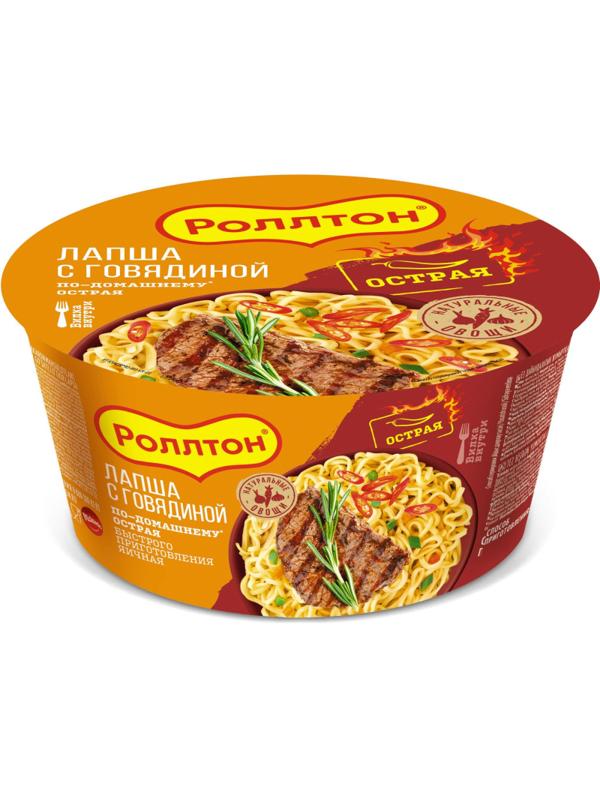 Лапша Ролтон острая  с говядиной по-домашнему, 90г