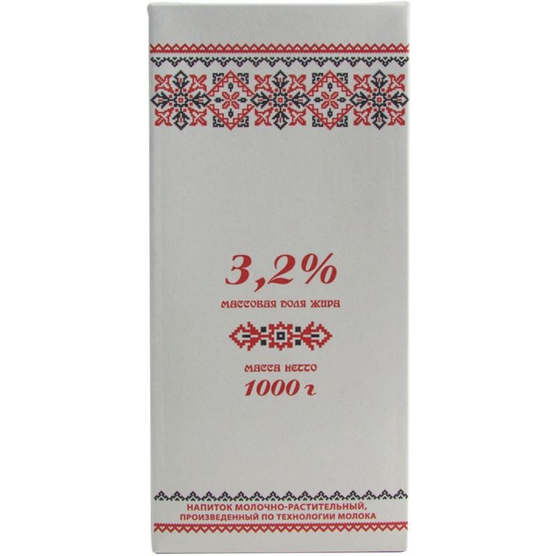 Напиток Славянские кружева молочно-растительный, СЛИМ, 3,2% 973 мл