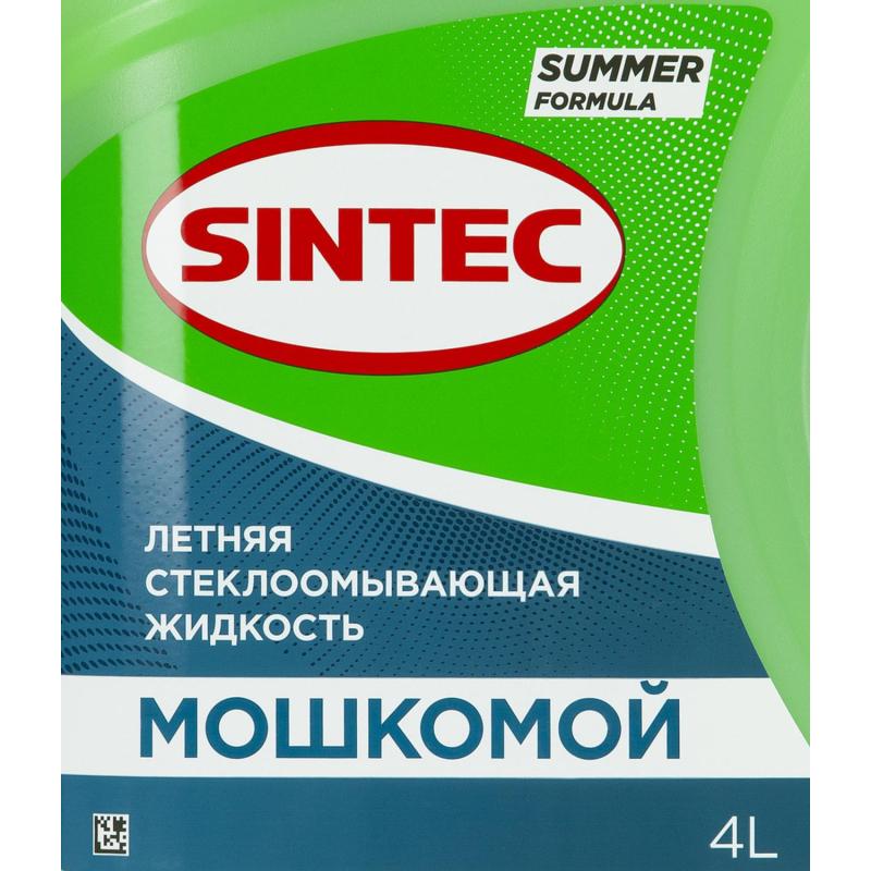 Жидкость стеклоомывающая Мошкомой летняя 4л, Sintec, 900380 3шт/упак