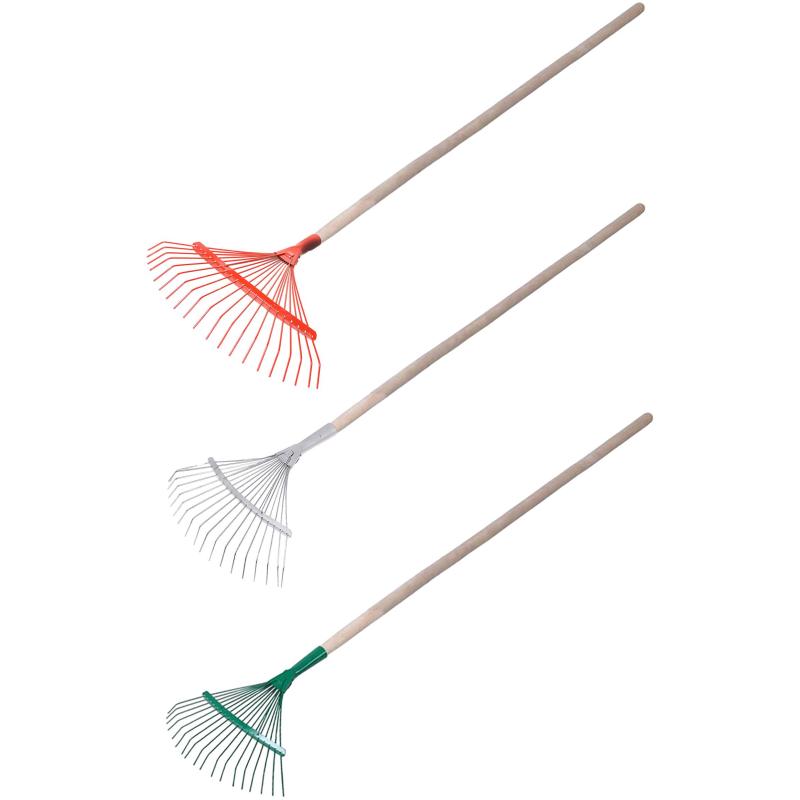 Грабли веерные проволоч. 18 зуба п/о с дер/чер 30x1200мм. 1 сорт