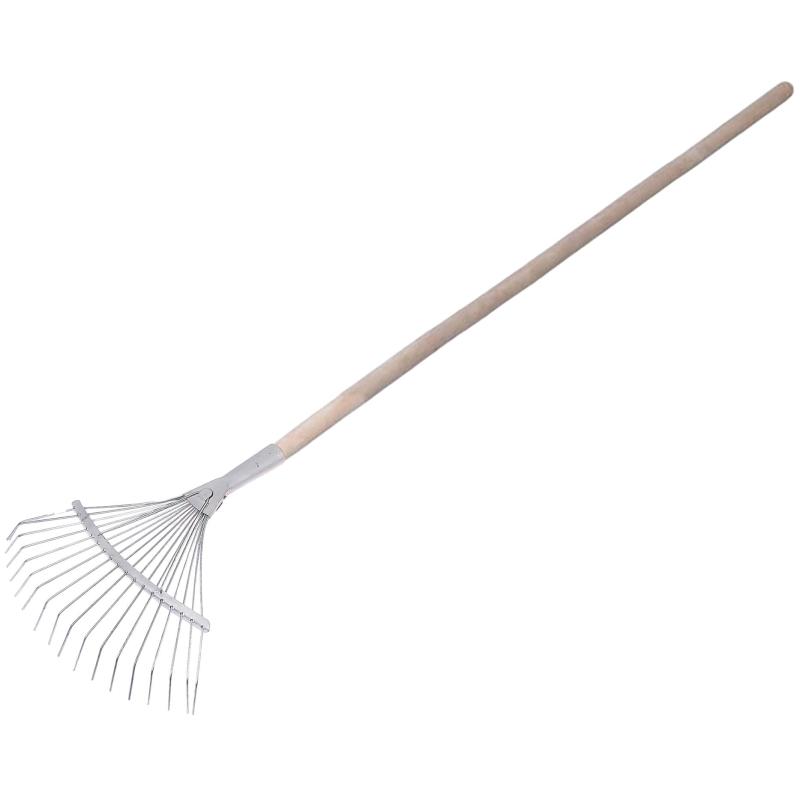 Грабли веерные проволоч. 18 зуба п/о с дер/чер 30x1200мм. 1 сорт