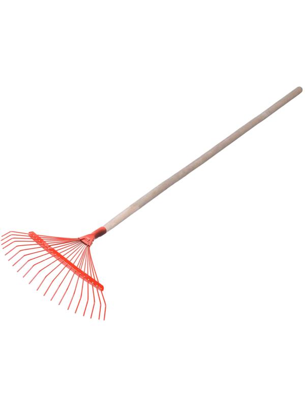 Грабли веерные проволоч. 18 зуба п/о с дер/чер 30x1200мм. 1 сорт