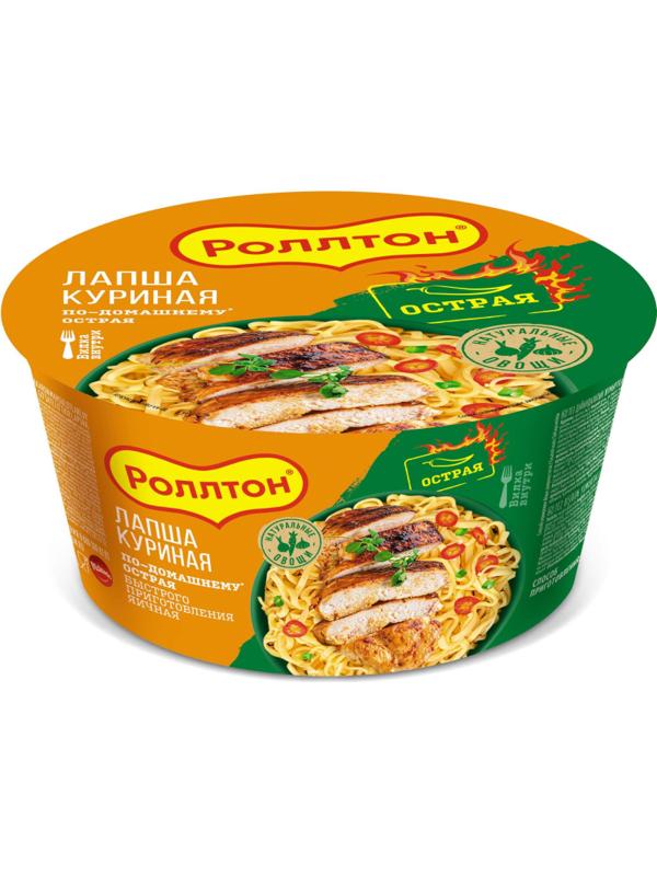 Лапша Ролтон острая с курицей по-домашнему, 90г