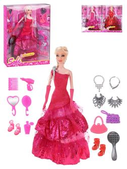 Игр. наб. Красотка, в компл. кукла 29см, предм. 18шт. в ассорт., кор.