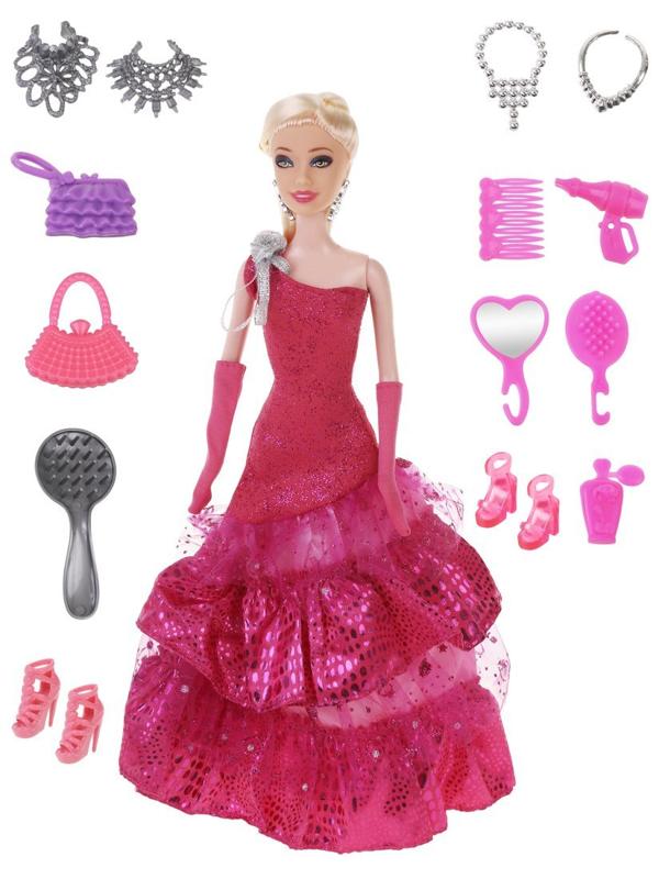 Игр. наб. Красотка, в компл. кукла 29см, предм. 18шт. в ассорт., кор.