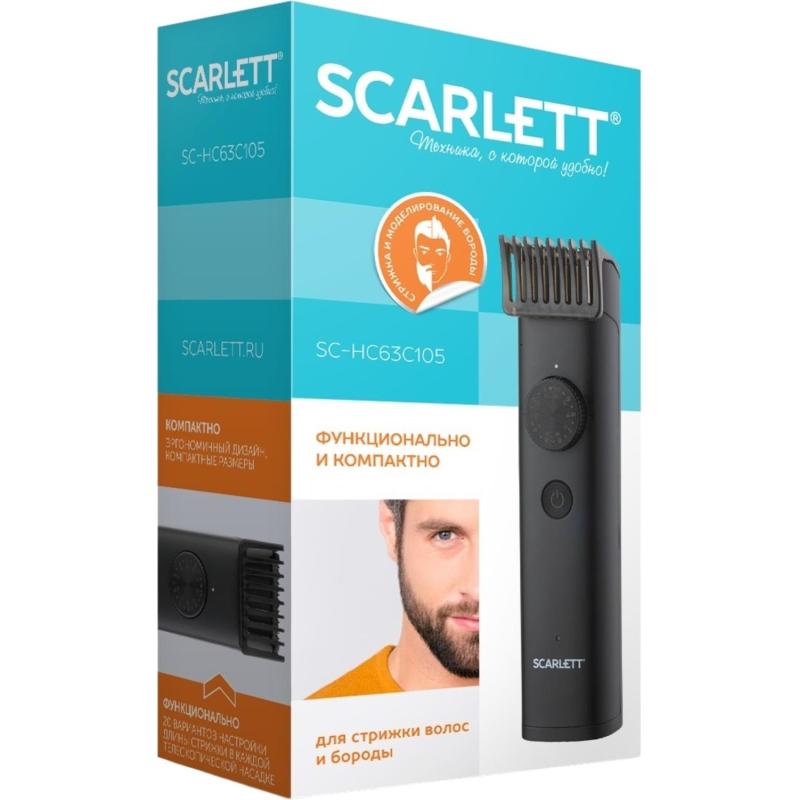 Машинка для стрижки SCARLETT SC-HC63C105, 3Вт, черный