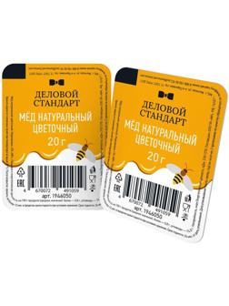 Мед Цветочный порционный Деловой Стандарт 20гр, 16 шт/уп
