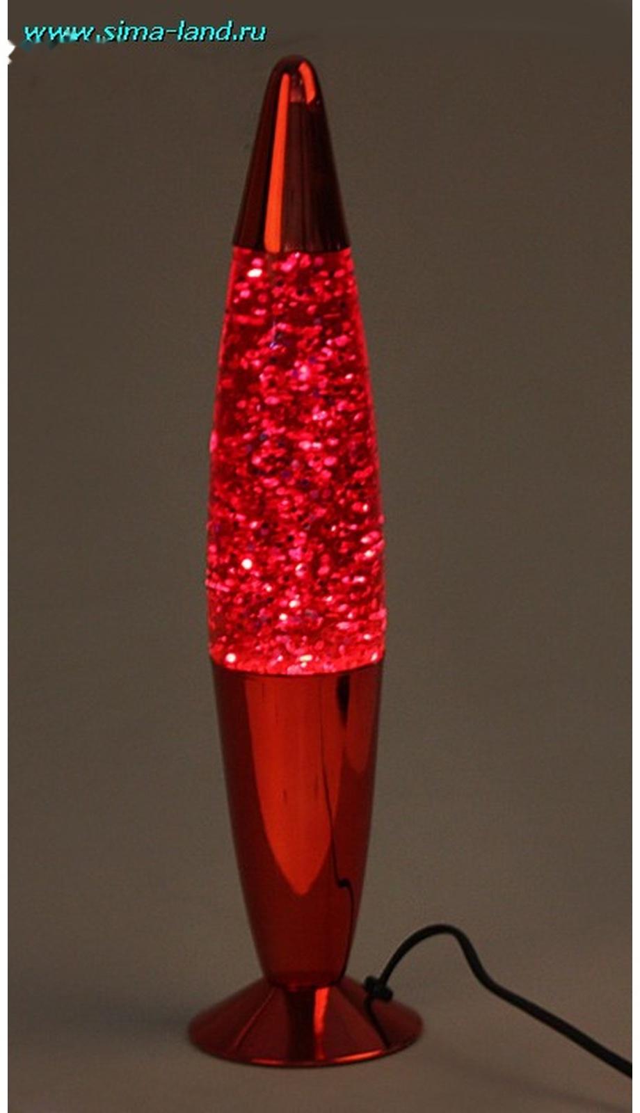 Светильник гель блеск хром цветной ракета 34,5х8,5 см