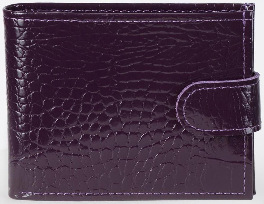 Кошелёк на кнопке, цвет фиолетовый