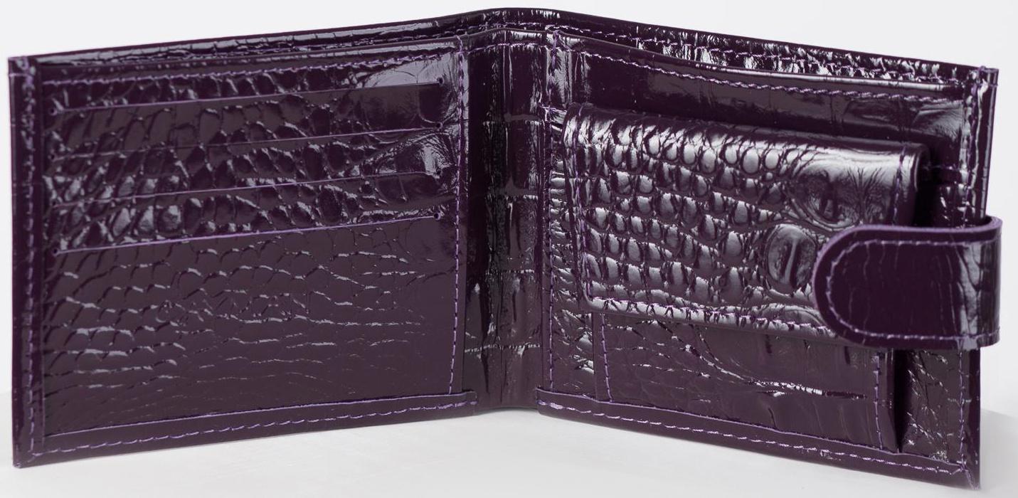 Кошелёк на кнопке, цвет фиолетовый