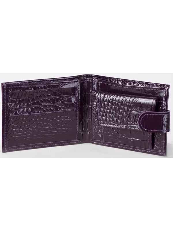 Кошелёк на кнопке, цвет фиолетовый