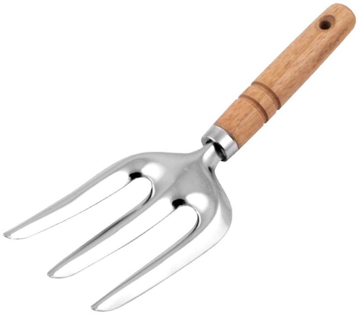 Вилка посадочная, длина 20 см, деревянная ручка