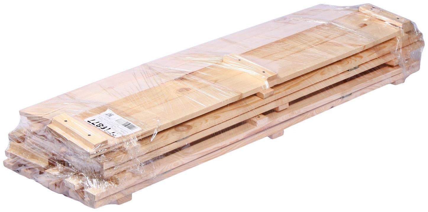 Песочница деревянная, с крышкой, 150 × 140 × 18 см, без покраски, лавочки (2 шт.), Greengo