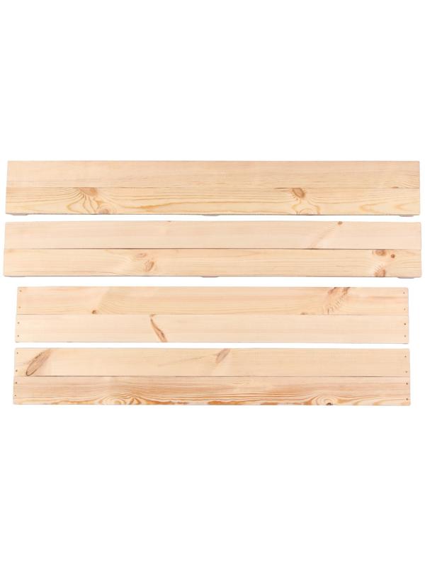 Песочница деревянная, с крышкой, 150 × 140 × 18 см, без покраски, лавочки (2 шт.), Greengo