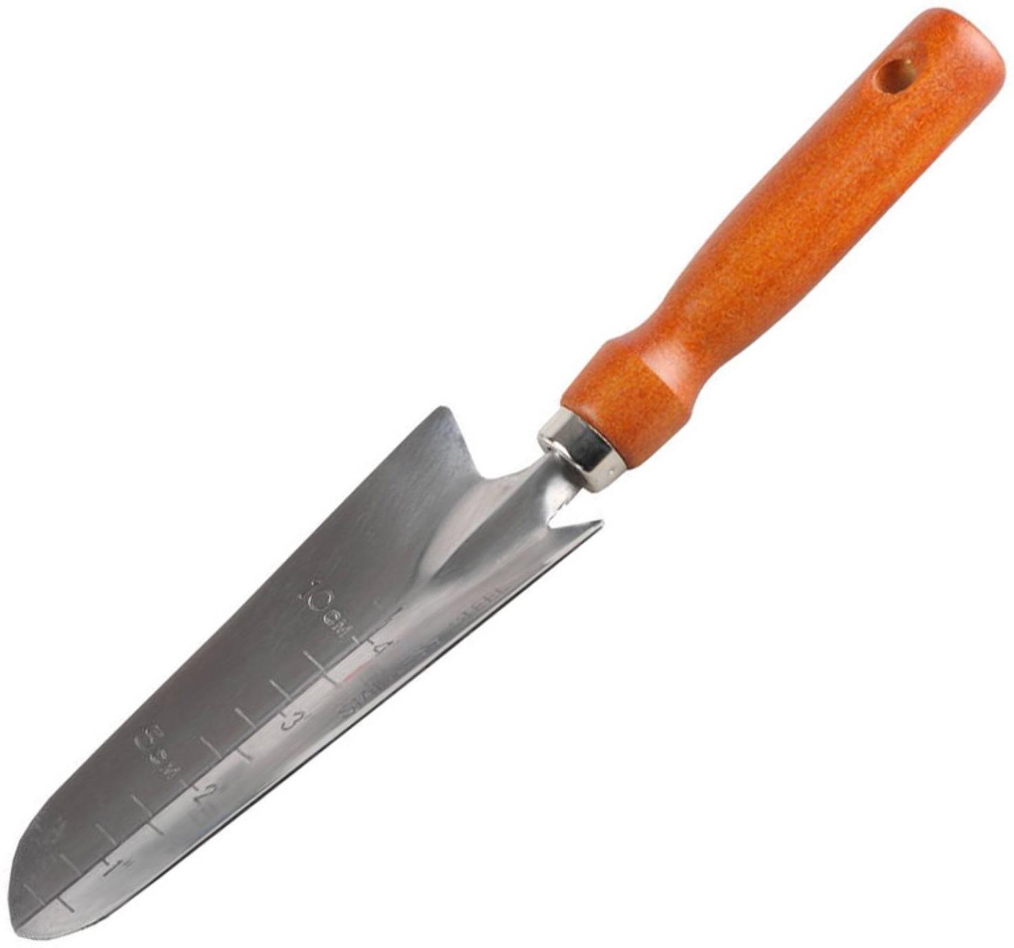 Совок посадочный, длина 29 см, деревянная ручка, GRINDA