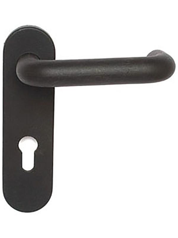 Комплект ручек Apecs HР-72.1303-BL (Spring), с пружиной,  для противопожар. замков, черный