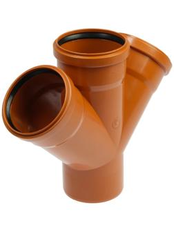 Крестовина канализационная FLEXTRON, d=110 мм, 45°, наружная