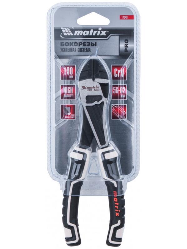 Бокорезы MATRIX PRO 17549, 190 мм, усиленная система, CrV, двухкомпонентная рукоятка