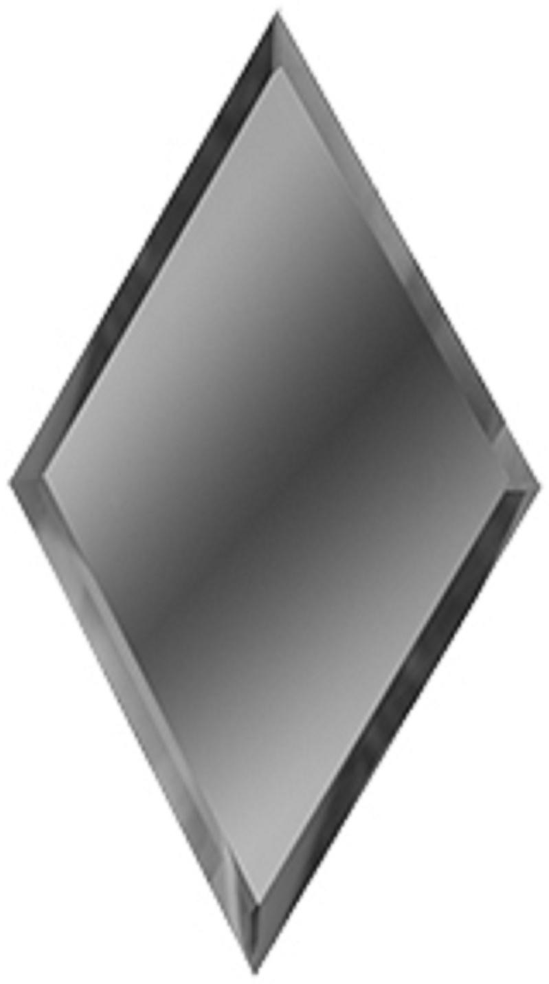 Зеркальная графитовая матовая плитка «Ромб» 10 мм 300х510 мм