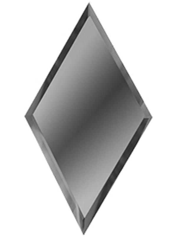 Зеркальная графитовая матовая плитка «Ромб» 10 мм 300х510 мм