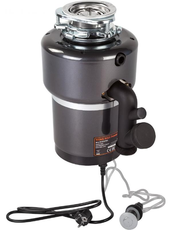 Измельчитель пищевых отходов Bort TITAN MAX Power, 780 Вт, 3 ступени, 5.2 кг/мин, 90 мм